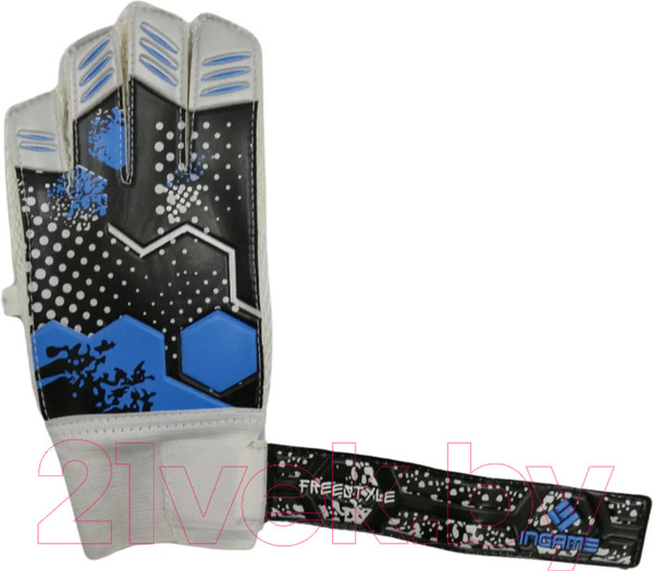Изображение товара Перчатки вратарские Ingame Freestyle IF-702 (р.4, черный/голубой)