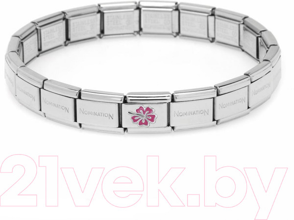 Изображение товара Звено для браслета NominatioN Гибискус розовый 330202/24