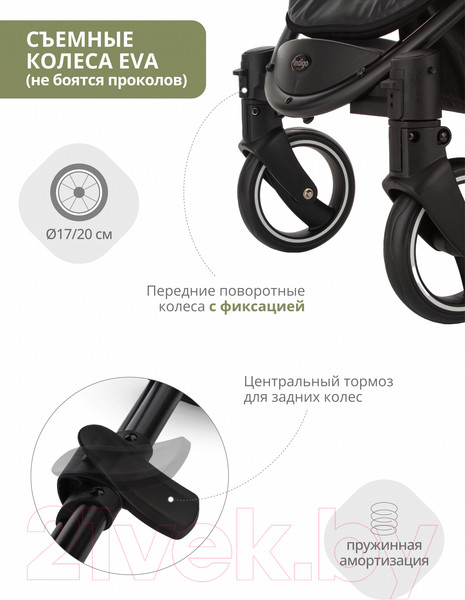 Изображение товара Детская прогулочная коляска INDIGO Sigma Lux (черный)