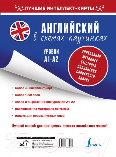 Изображение товара Учебное пособие АСТ Английский в схемах-паутинках. Уровни А1-А2 (Лихтман Р.)