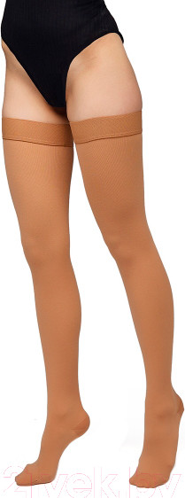 Изображение товара Чулки компрессионные Польза 4002 выше колена 2 кл.к. (р.4 (L), рост2, бежевый)