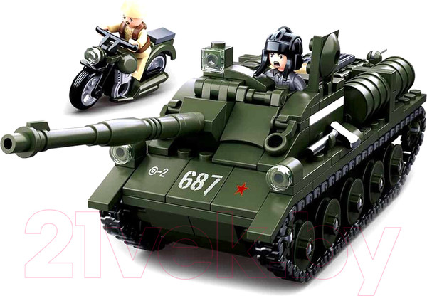 Изображение товара Конструктор Sluban Вторая мировая. Отечественный танк / M38-B0687 (338эл)
