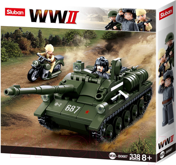 Изображение товара Конструктор Sluban Вторая мировая. Отечественный танк / M38-B0687 (338эл)