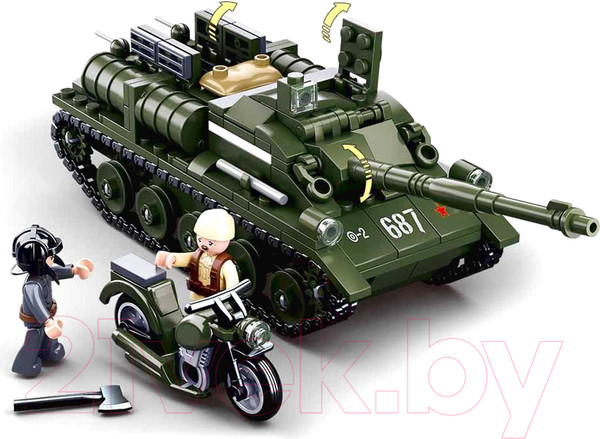 Изображение товара Конструктор Sluban Вторая мировая. Отечественный танк / M38-B0687 (338эл)