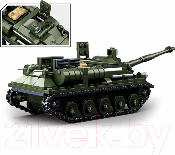 Изображение товара Конструктор Sluban Вторая мировая. Отечественный танк / M38-B0687 (338эл)