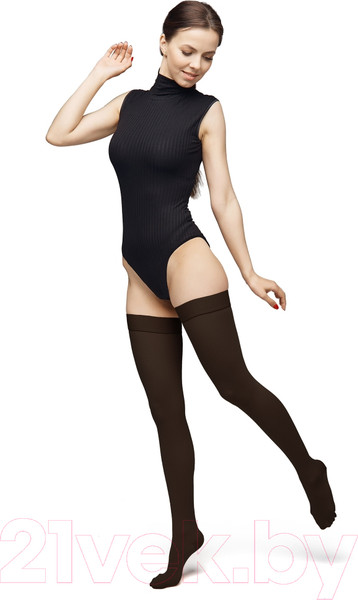 Изображение товара Чулки компрессионные Польза 4002 выше колена 2 кл.к. (р.5 (XL), рост2, черный)