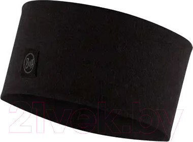 Изображение товара Повязка на голову Buff Merino Wide Headband Solid Black (129441.999.10.00)