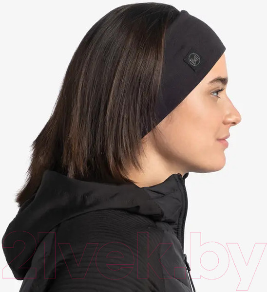 Изображение товара Повязка на голову Buff Merino Wide Headband Solid Black (129441.999.10.00)