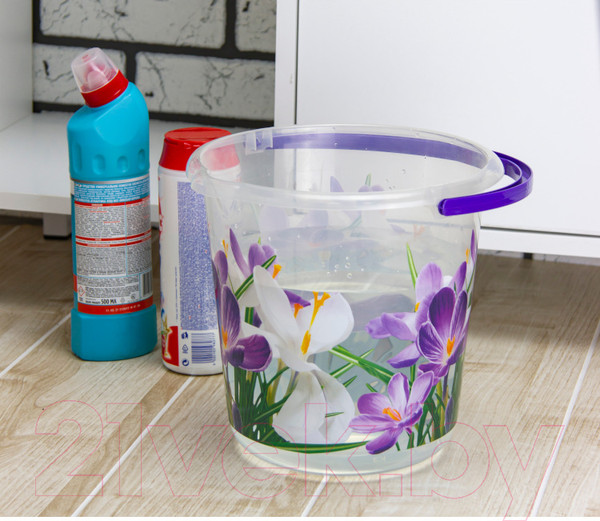 Изображение товара Ведро Idea Деко Крокусы М2425 (5л, крокусы)