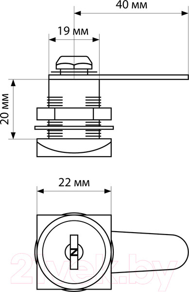 Изображение товара Замок врезной Стандарт ЗМ 0802 (3128)