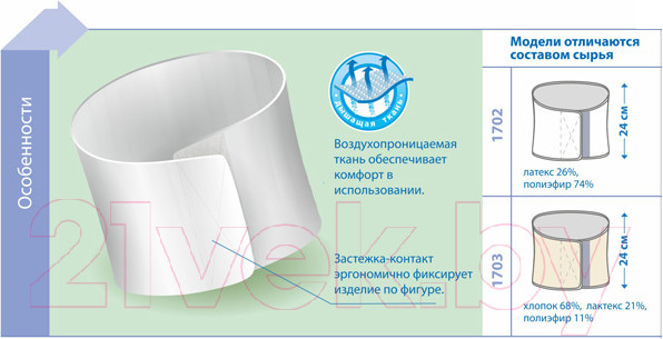 Изображение товара Бандаж абдоминальный Польза 1702 тип 321-I (р.2, бежевый)