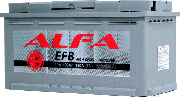 Изображение товара Автомобильный аккумулятор ALFA battery EFB R (100 А/ч)