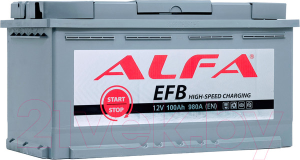 Изображение товара Автомобильный аккумулятор ALFA battery EFB R (100 А/ч)