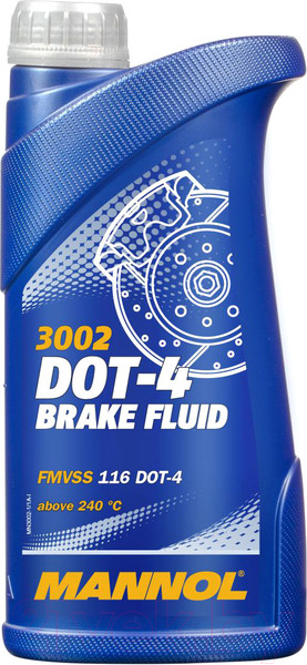 Изображение товара Тормозная жидкость Mannol DOT 4 / MN3002-1 (1л)