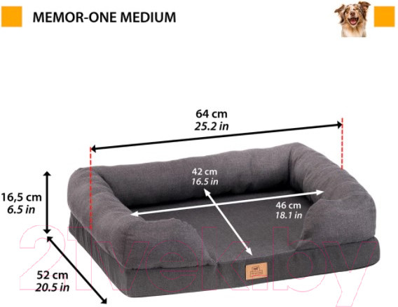 Изображение товара Лежанка для животных Ferplast Memor-One M / 81065399