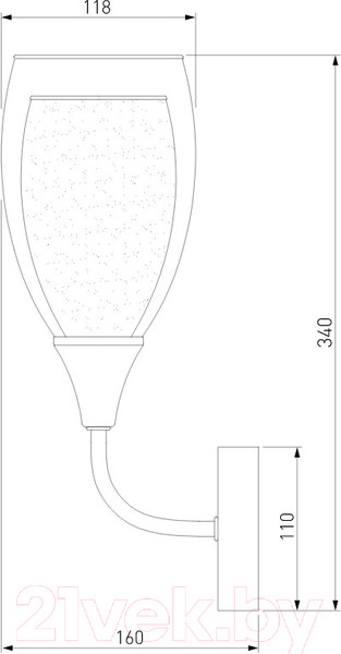 Изображение товара Бра Евросвет 50285/1 (золото)