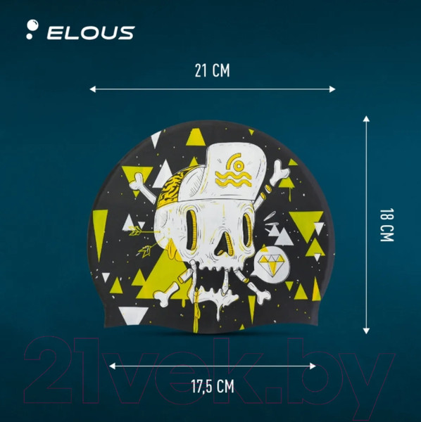 Изображение товара Шапочка для плавания Elous Череп EL008