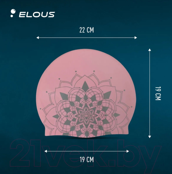 Изображение товара Шапочка для плавания Elous Мандала EL009 (розовый)