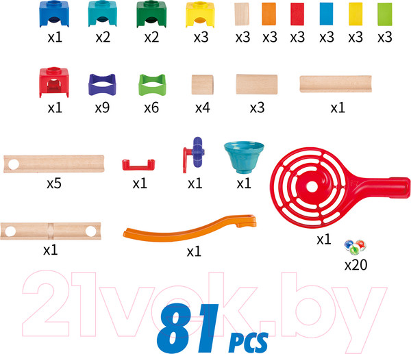 Изображение товара Конструктор кинетический Hape Съезд шариков / E1101_HP