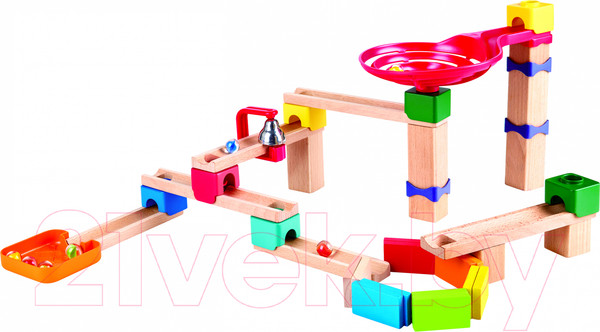 Изображение товара Конструктор кинетический Hape Съезд шариков с домино / E1102_HP