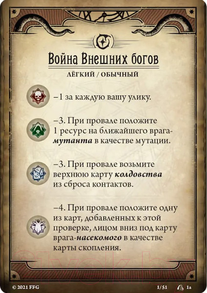 Изображение товара Дополнение к настольной игре Мир Хобби Ужас Аркхэма. Карточная игра: Война Внешних богов / 915380