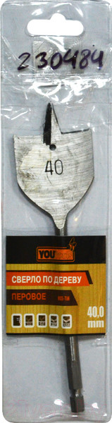 Изображение товара Сверло Yourtools 40мм По дереву Перовое