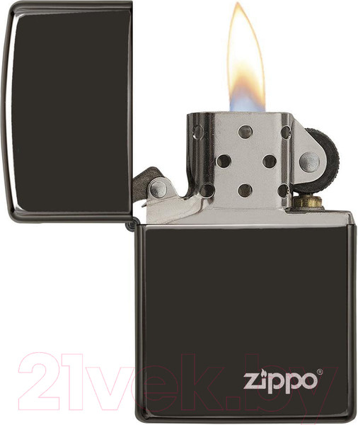 Изображение товара Зажигалка Zippo Classic с логотипом / 24756ZL (черный)