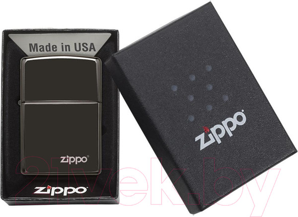 Изображение товара Зажигалка Zippo Classic с логотипом / 24756ZL (черный)