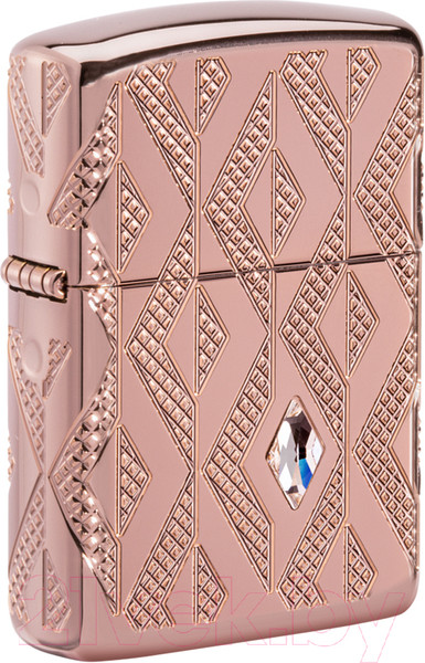 Изображение товара Зажигалка Zippo Armor Geometric Diamond Pattern Design / 49702 (розовое золото)
