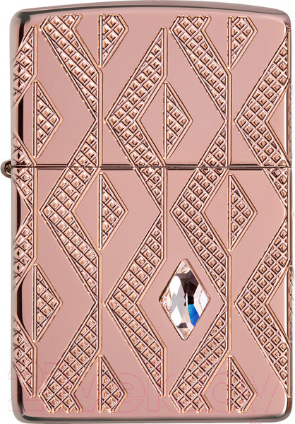 Изображение товара Зажигалка Zippo Armor Geometric Diamond Pattern Design / 49702 (розовое золото)