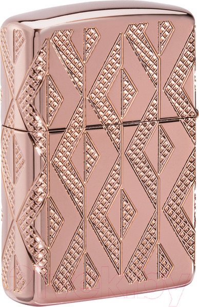 Изображение товара Зажигалка Zippo Armor Geometric Diamond Pattern Design / 49702 (розовое золото)