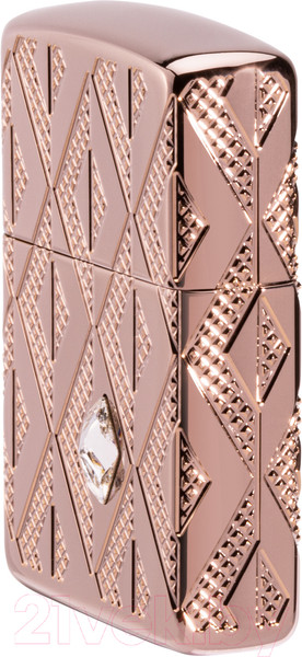 Изображение товара Зажигалка Zippo Armor Geometric Diamond Pattern Design / 49702 (розовое золото)