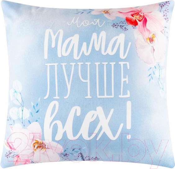 Изображение товара Подушка декоративная Этель Лучшая мама / 5309887 (40x40, велюр)