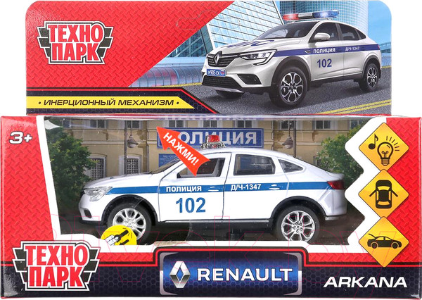 Изображение товара Автомобиль игрушечный Технопарк Renault Arkana / ARKANA-12SLPOL-WH