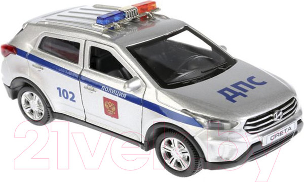 Изображение товара Автомобиль игрушечный Технопарк Hyundai Creta Полиция / CRETA-P-SL