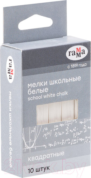Изображение товара Набор мела канцелярского ГАММА 2308192 (10шт, белый)
