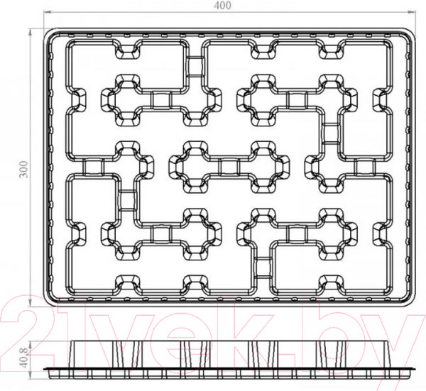 Изображение товара Поддон под кассеты для рассады АгроЭкоДом ТК1 (5шт)