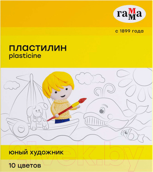 Изображение товара Пластилин ГАММА Юный художник / 280044 (10цв)