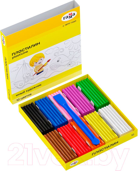 Изображение товара Пластилин ГАММА Юный художник / 280044 (10цв)