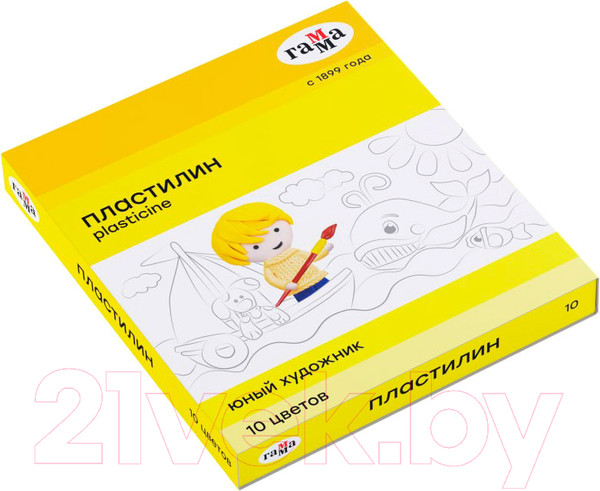 Изображение товара Пластилин ГАММА Юный художник / 280044 (10цв)