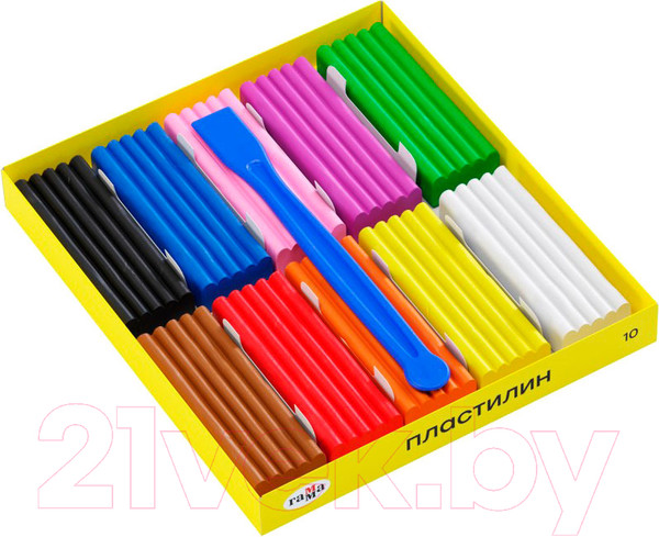 Изображение товара Пластилин ГАММА Юный художник / 280044 (10цв)