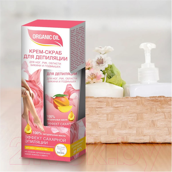 Изображение товара Крем для депиляции Fito Косметик Скраб Organic Oil (100мл)