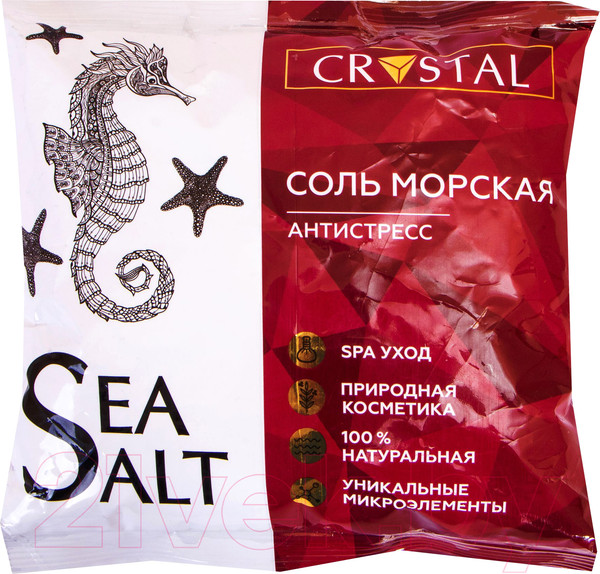 Изображение товара Соль для ванны Crystal Морская природная с композицией эфирных масел (1кг)