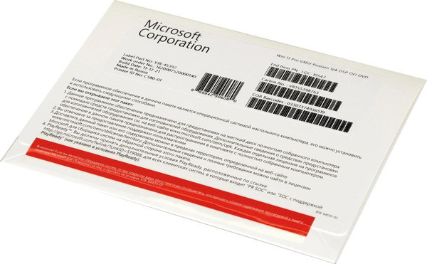 Изображение товара Операционная система Microsoft Windows 11 Pro 64Bit Russian 1PK DSP OEI DVD (FQC-10547)