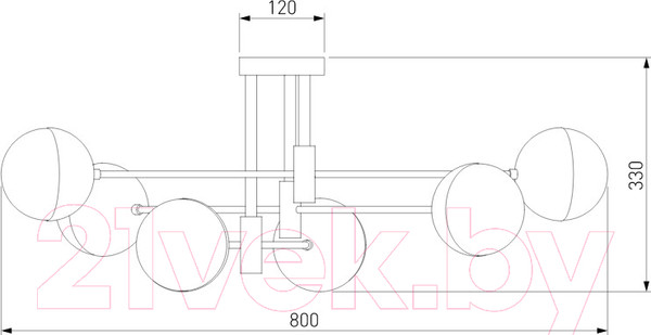 Изображение товара Люстра Евросвет Nuvola 70129/6 (латунь)