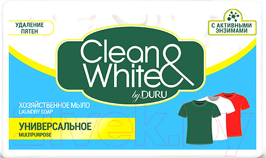 Изображение товара Мыло хозяйственное Duru Clean & White универсальное (2x120г)