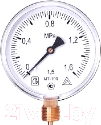 Изображение товара Манометр сантехнический Багория МТ-100 0.6 МПа 40/8