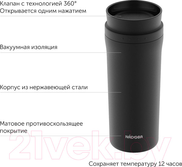 Изображение товара Термокружка Nadoba Juta 735310 (черный)