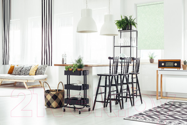 Изображение товара Рулонная штора АС МАРТ Джерси 110x160 (мятный)