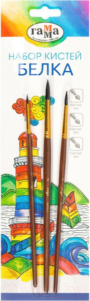 Изображение товара Набор кистей ГАММА Белка / 280618.09.05 (3шт)